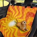 Psychedelic Burning Sun Print Pet Car Back Seat Cover