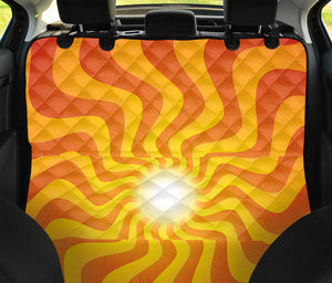 Psychedelic Burning Sun Print Pet Car Back Seat Cover