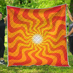 Psychedelic Burning Sun Print Quilt