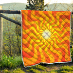 Psychedelic Burning Sun Print Quilt