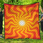Psychedelic Burning Sun Print Quilt