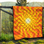 Psychedelic Burning Sun Print Quilt