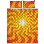 Psychedelic Burning Sun Print Quilt Bed Set