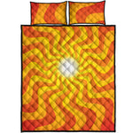 Psychedelic Burning Sun Print Quilt Bed Set