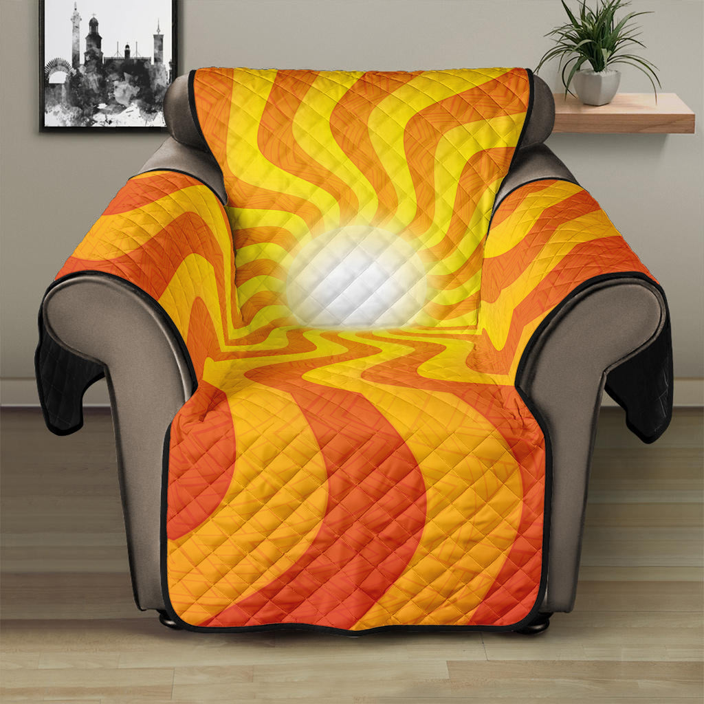 Psychedelic Burning Sun Print Recliner Protector