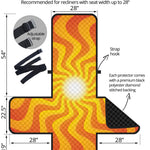 Psychedelic Burning Sun Print Recliner Protector