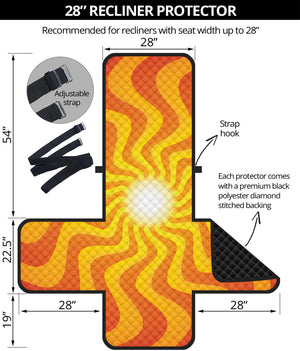 Psychedelic Burning Sun Print Recliner Protector