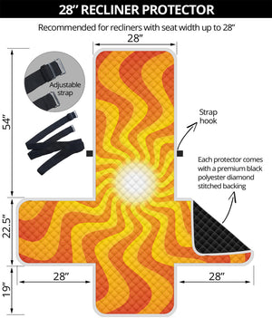 Psychedelic Burning Sun Print Recliner Protector