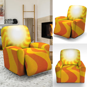 Psychedelic Burning Sun Print Recliner Slipcover