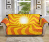 Psychedelic Burning Sun Print Sofa Protector