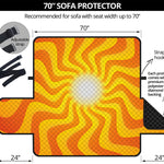 Psychedelic Burning Sun Print Sofa Protector