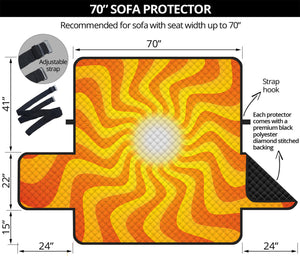 Psychedelic Burning Sun Print Sofa Protector