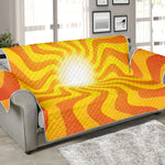 Psychedelic Burning Sun Print Sofa Protector