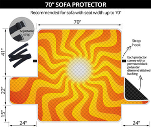 Psychedelic Burning Sun Print Sofa Protector