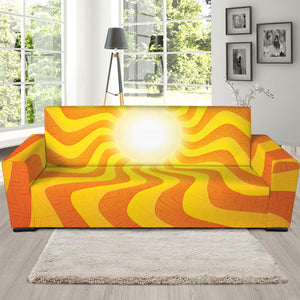 Psychedelic Burning Sun Print Sofa Slipcover