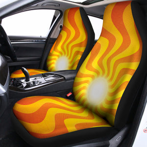 Psychedelic Burning Sun Print Universal Fit Car Seat Covers