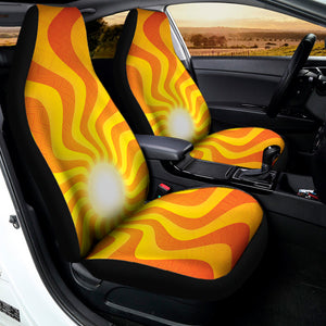 Psychedelic Burning Sun Print Universal Fit Car Seat Covers