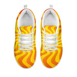 Psychedelic Burning Sun Print White Sneakers