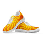 Psychedelic Burning Sun Print White Sneakers