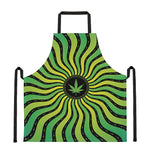 Psychedelic Cannabis Leaf Print Apron
