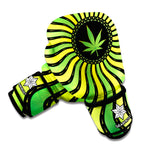 Psychedelic Cannabis Leaf Print Boxing Gloves