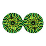 Psychedelic Cannabis Leaf Print Car Coasters