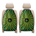 Psychedelic Cannabis Leaf Print Car Seat Organizers