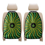 Psychedelic Cannabis Leaf Print Car Seat Organizers