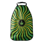 Psychedelic Cannabis Leaf Print Car Seat Organizers