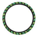Psychedelic Cannabis Leaf Print Car Steering Wheel Cover