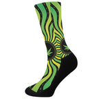 Psychedelic Cannabis Leaf Print Crew Socks