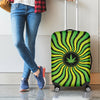 Psychedelic Cannabis Leaf Print Luggage Cover