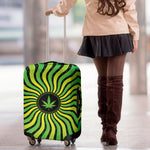 Psychedelic Cannabis Leaf Print Luggage Cover