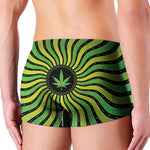 Psychedelic Cannabis Leaf Print Men's Boxer Briefs