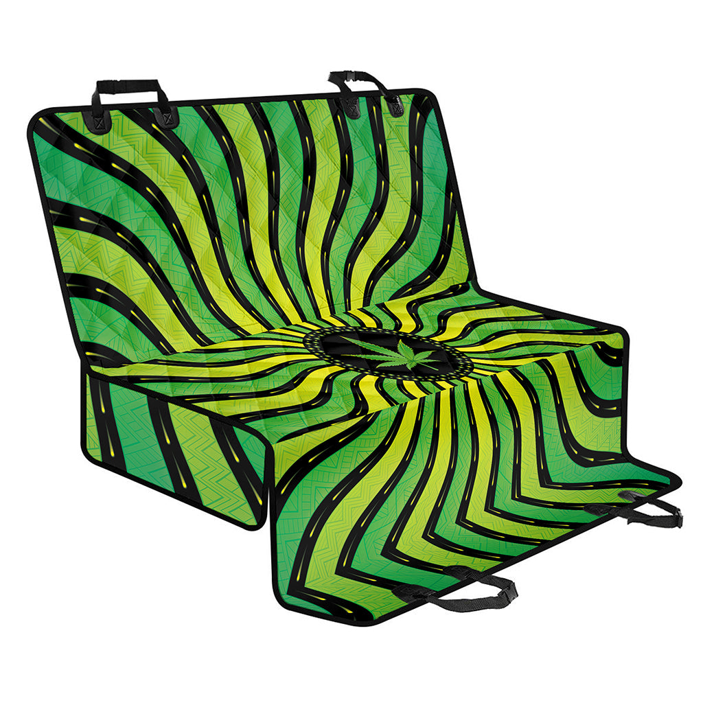 Psychedelic Cannabis Leaf Print Pet Car Back Seat Cover