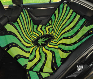 Psychedelic Cannabis Leaf Print Pet Car Back Seat Cover