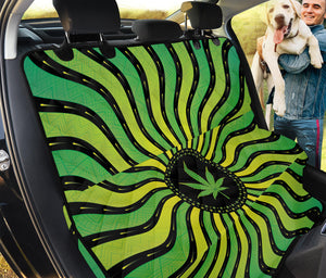 Psychedelic Cannabis Leaf Print Pet Car Back Seat Cover