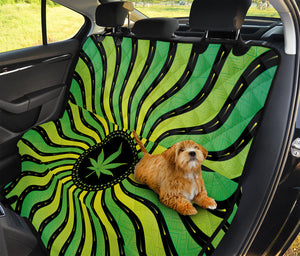 Psychedelic Cannabis Leaf Print Pet Car Back Seat Cover