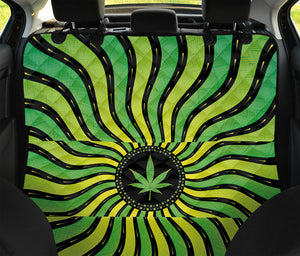 Psychedelic Cannabis Leaf Print Pet Car Back Seat Cover