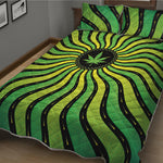 Psychedelic Cannabis Leaf Print Quilt Bed Set