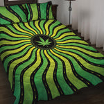 Psychedelic Cannabis Leaf Print Quilt Bed Set