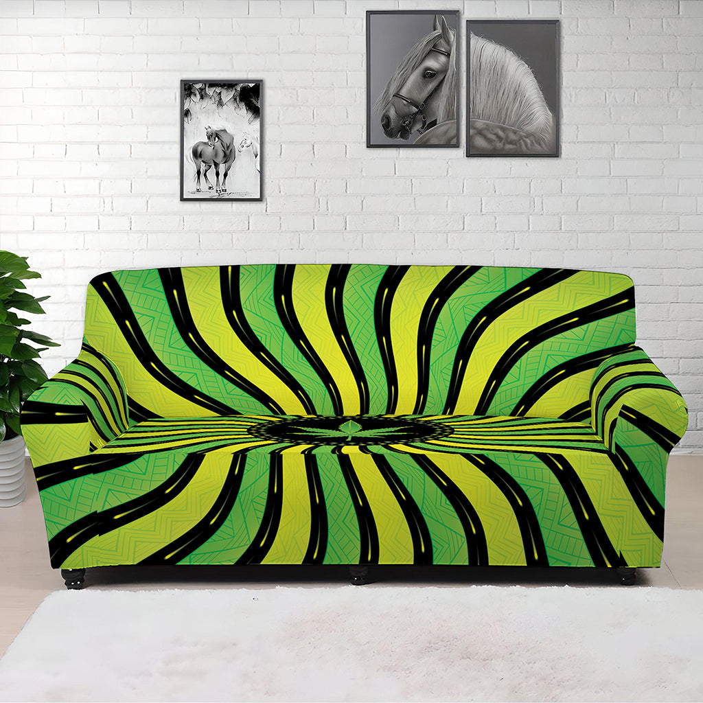 Psychedelic Cannabis Leaf Print Sofa Cover