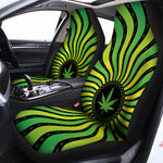 Psychedelic Cannabis Leaf Print Universal Fit Car Seat Covers
