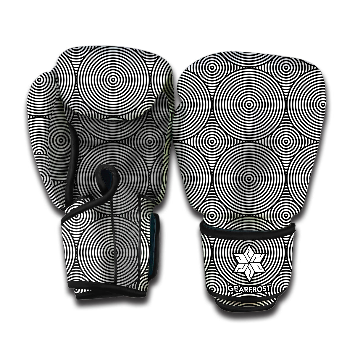 Psychedelic Circle Pattern Print Boxing Gloves