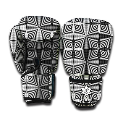 Psychedelic Circle Pattern Print Boxing Gloves