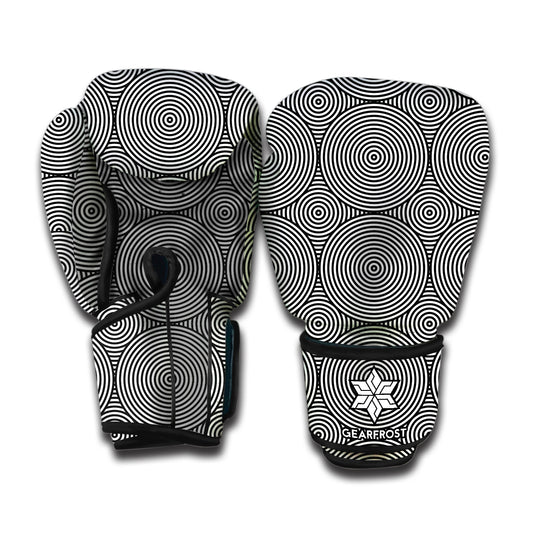Psychedelic Circle Pattern Print Boxing Gloves