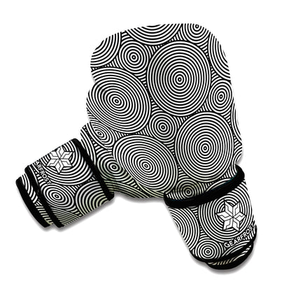 Psychedelic Circle Pattern Print Boxing Gloves