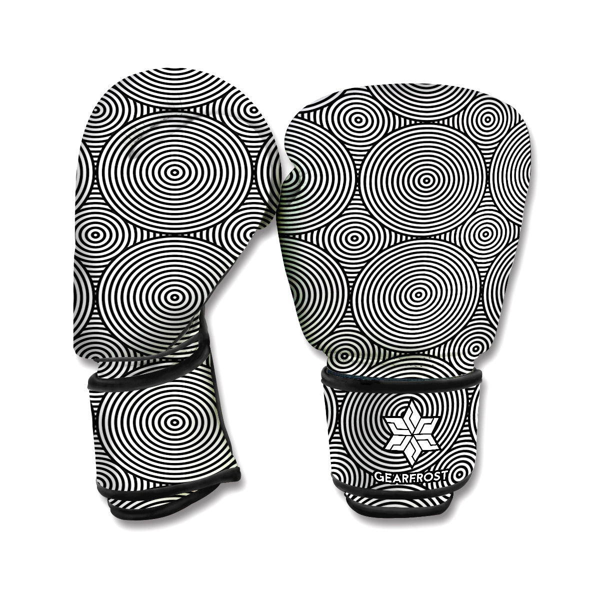 Psychedelic Circle Pattern Print Boxing Gloves