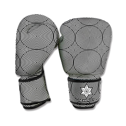 Psychedelic Circle Pattern Print Boxing Gloves