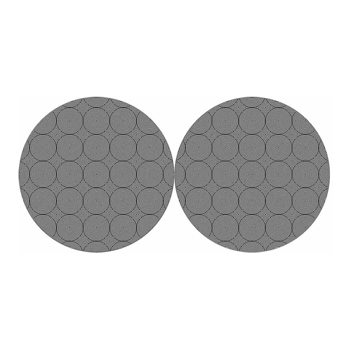 Psychedelic Circle Pattern Print Car Coasters